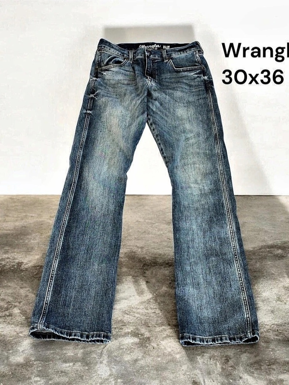 Wrangler Retro Slim Fit Bootcut Jeans Blue Waist 30